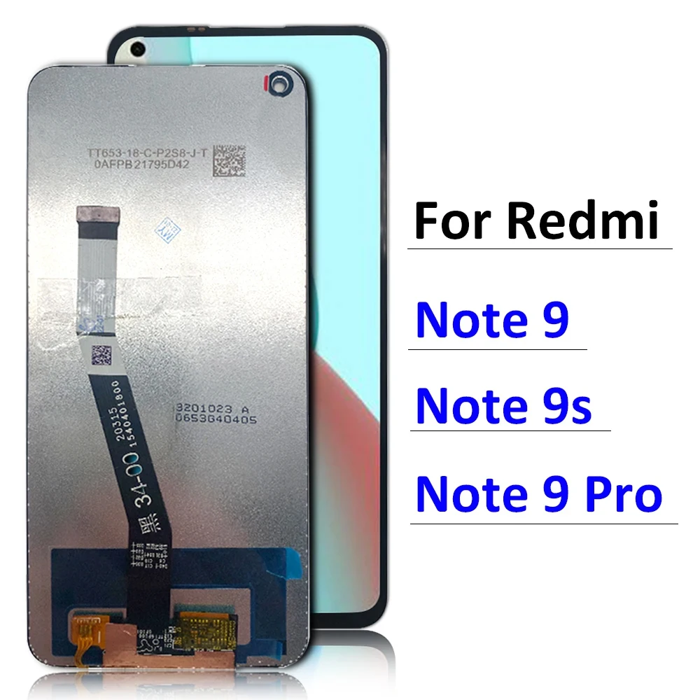 For Xiaomi Redmi Note 9 Pro 9S M2003J6A1G LCD Display Screen For Redmi  Note 9 LCD Display M2003J15SC M2003J15SG