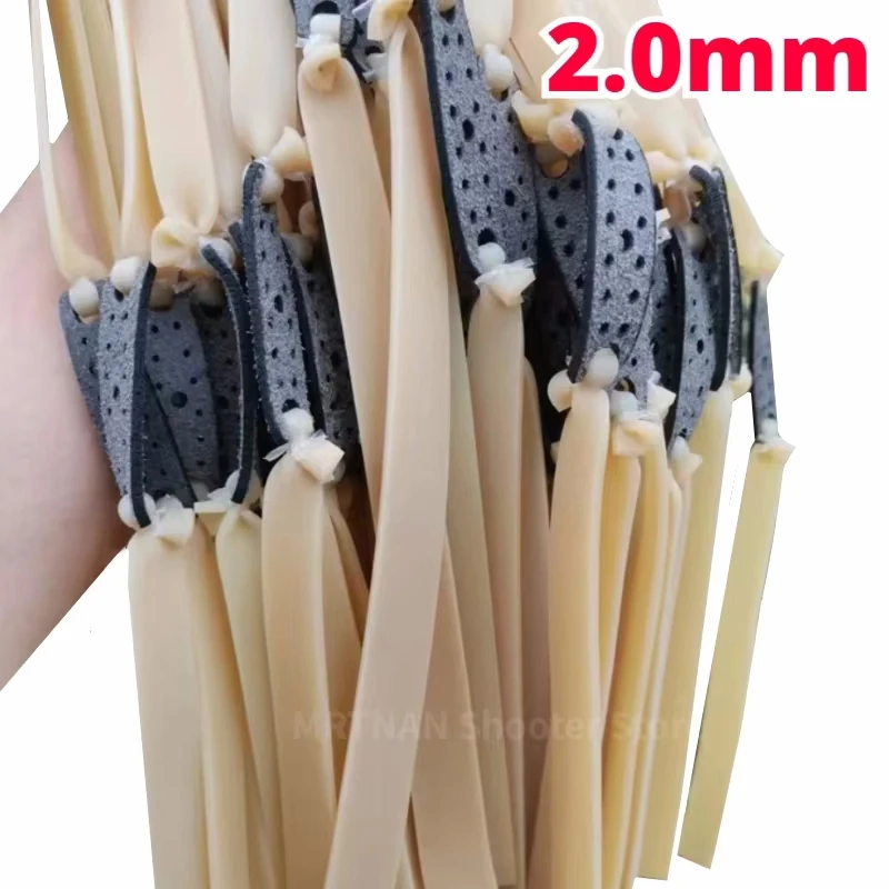 2mm Thick High Elasticity Rubber Strap Slingshot Hunting Strong Flat Rubber Strap Outdoor Catapult Shooting Accessories