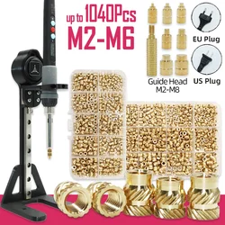 M2 M2.5 M3 M4 M5 M6 Brass Heat Set Insert Nut Press Tool 60W Soldering Iron Tip Threaded Inserts 3d Printer Plastic Hot Melt Nut