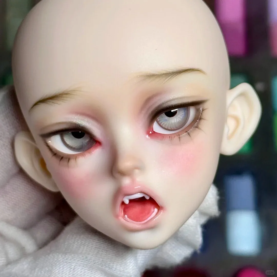 Nowa lalka BJD w skali 1/4, dziewczynka z otwartymi ustami, gruba, pełna twarz, pojedyncza głowa Bonnie, siostry Hakimi, żywica, aniołek-zabawka, tylko głowa