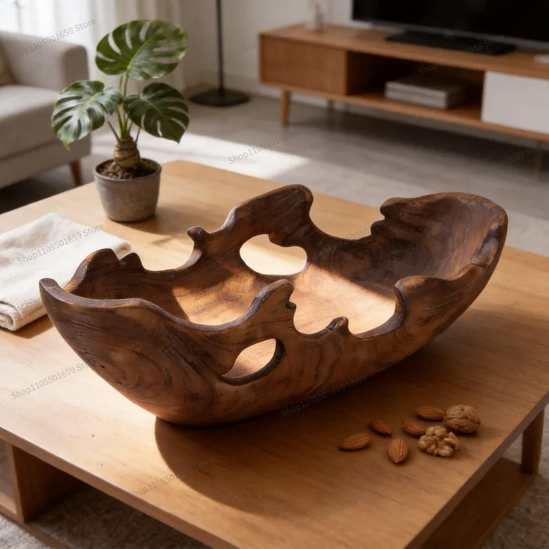 For wooden craft tray, snack fruit plate, homestay home desktop decoration utensils