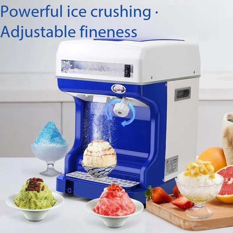 Commercial Electric Shaved Ice Machine Snow Cone Maker Ice Crusher Equipment For Bar Drink Shop Beverage Business Use