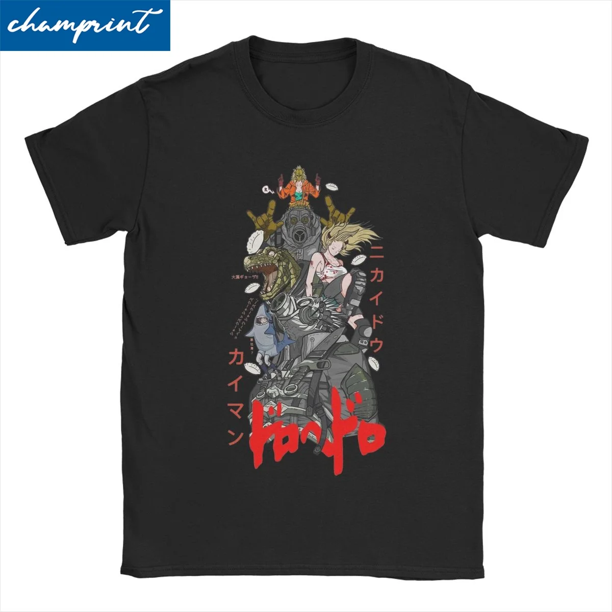 Novelty Anime Dorohedoro T-Shirt Men Women\'s Round Neck Cotton T Shirt Short Sleeve Tees Plus Size Clothes