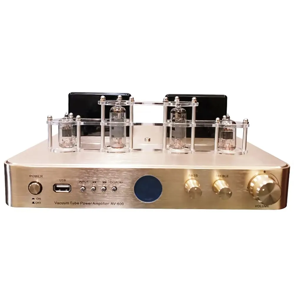 AIYIMA SMSL AV600 fibre coaxiale USB RCA Bluetooth amplificateur de puissance 2.1 80W stéréo 6K4 amplificateur à Tube électronique sous vide amplificateur Audio