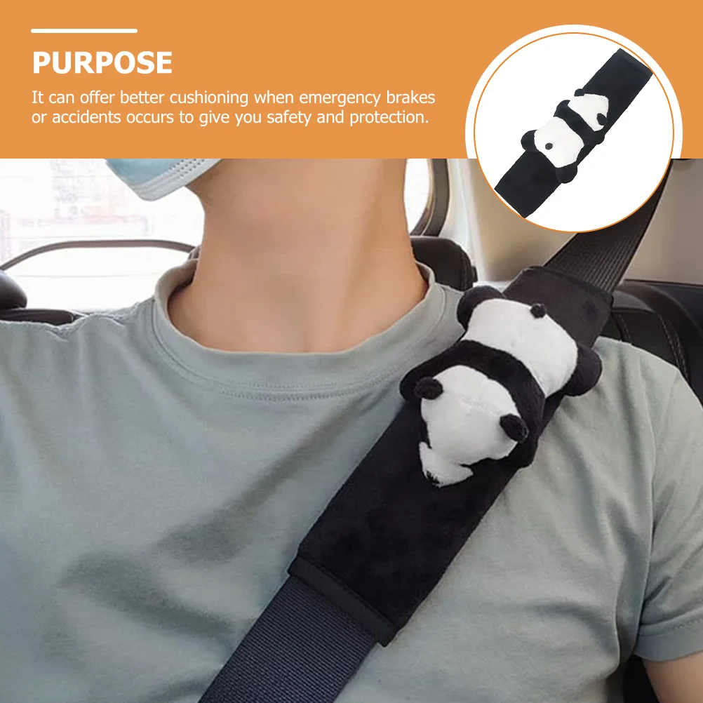 Car Cover Pad Shoulder Panda Cushion Safety Belt Strap Pad covers covers for adults