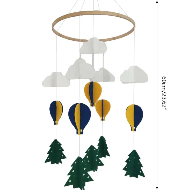 Nordic Hot Air Balloon Wind Chimes Baby Tent Bed Bells Pendant Crib Decors Children's Room Wall Hanging Decoration