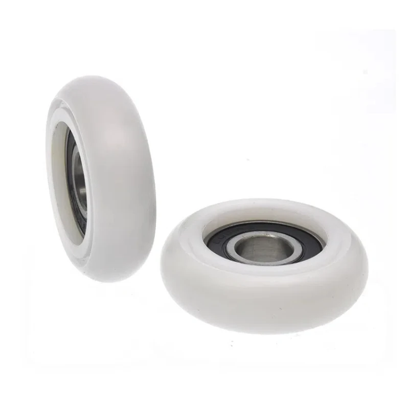 1Pc 12x45x14mm curved surface 6001 bearing with M10 stainless steel screw furniture DIY movable pulley hardware accessories