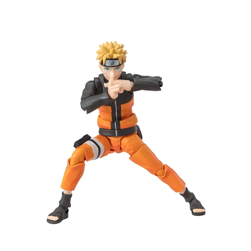 Entrega directa al contado Bandai Original Anime NARUTO modelo SHF NARUTOP 99 UZUMAKI figura de acción juguetes coleccionables para niños regalo