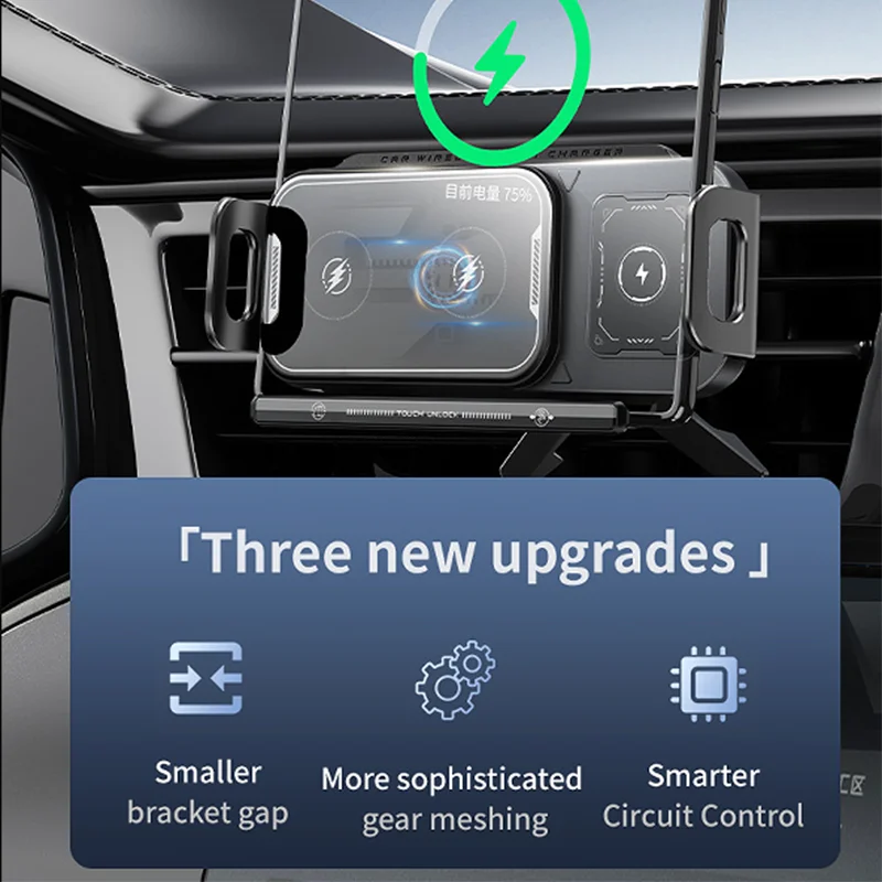 360° Rotation 15W Car Phone Wireless Charger Holder for Samsung Galaxy Fold 6 5 4 3 Z Flip Iphone 15 Pro Max Wireless Charger view 2