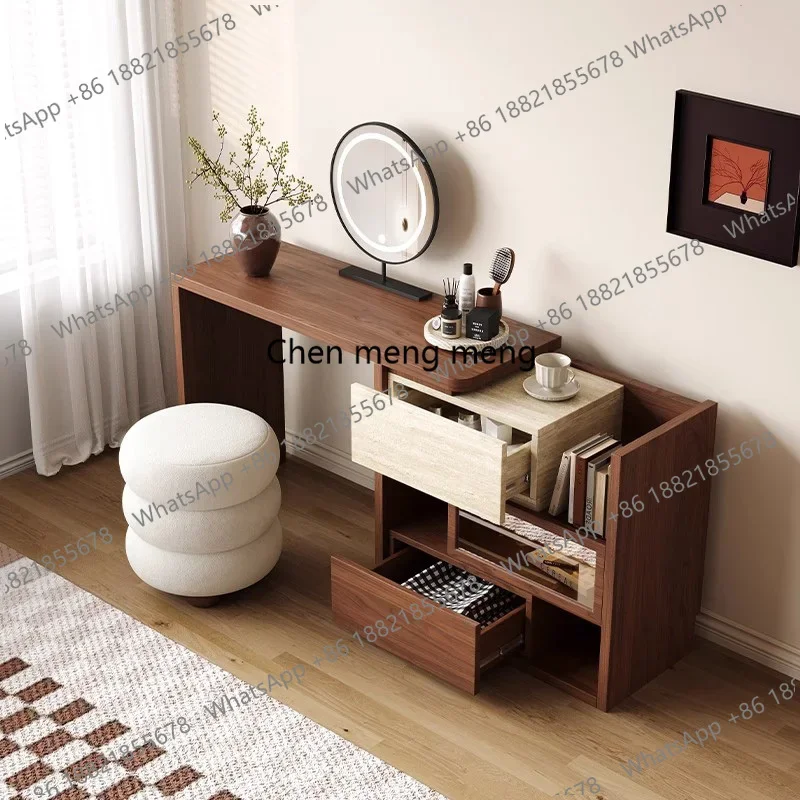 Wood Garden Vanity Table Bedroom Drawers Storage Cabinet Dressing Table Mirror Makeup Desk Chair