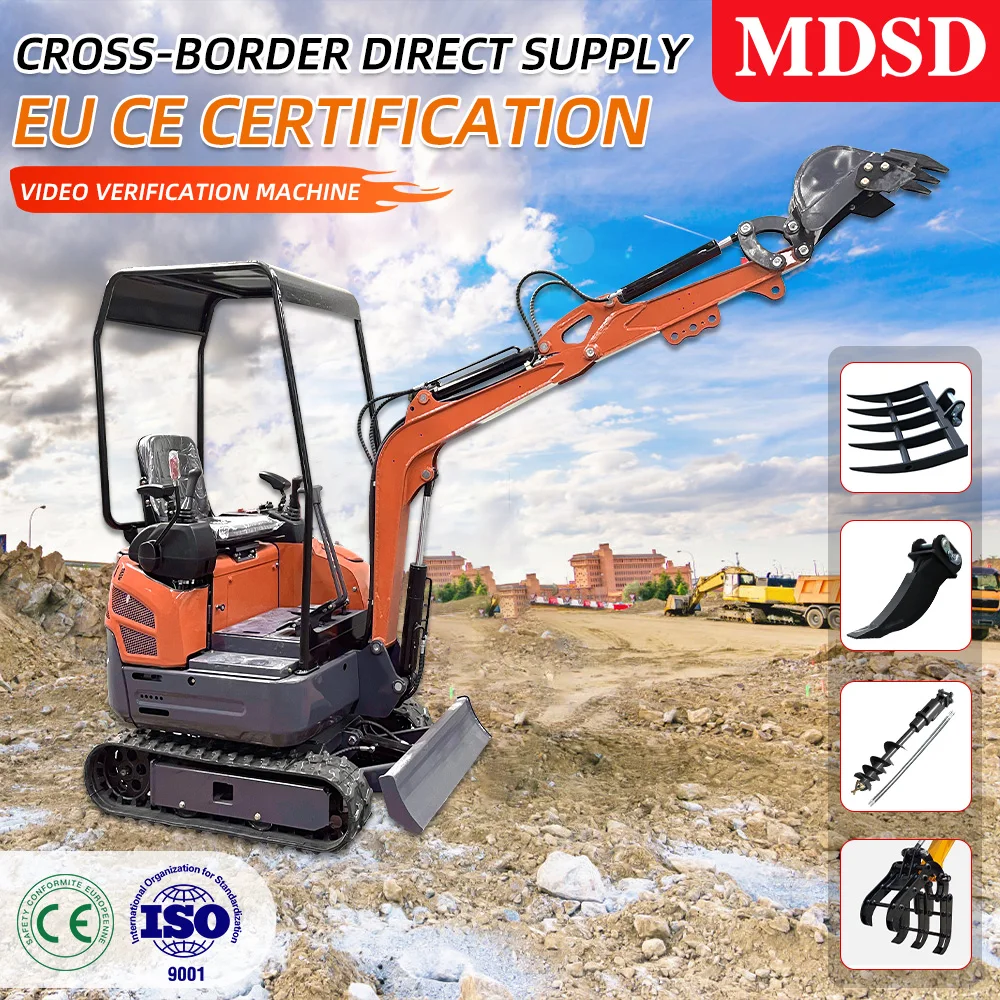 Excavator Mini Crawler 1500kg, Mini Bagger Hidrolik Diesel Mesin Euro 5, 1,5 Ton 2 Ton, Grosir Murah, Custom