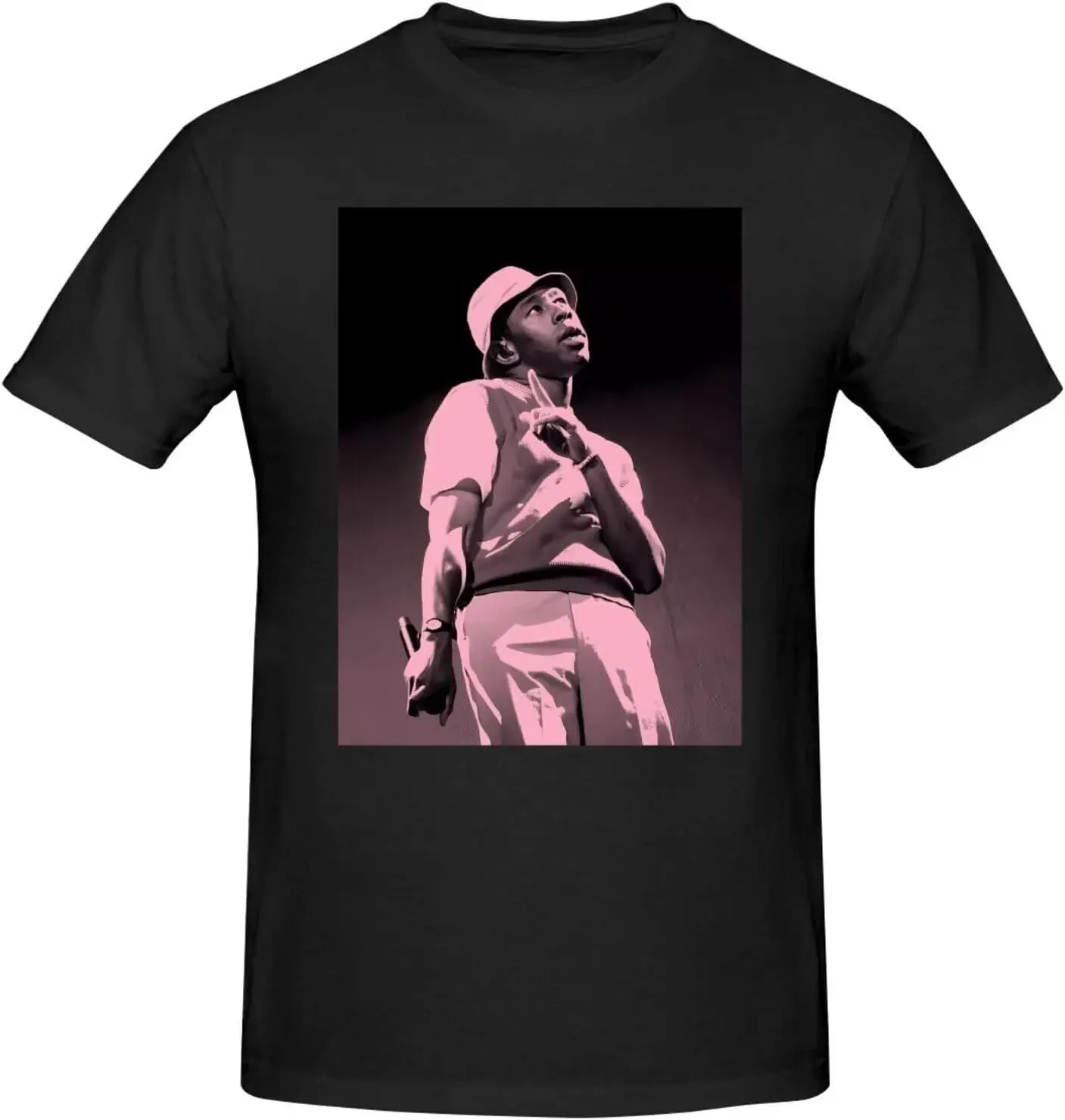 Tyler Rapper Creator Men's T-Shirt Casual Graphic Crewneck Tee Short Sleeve Tee