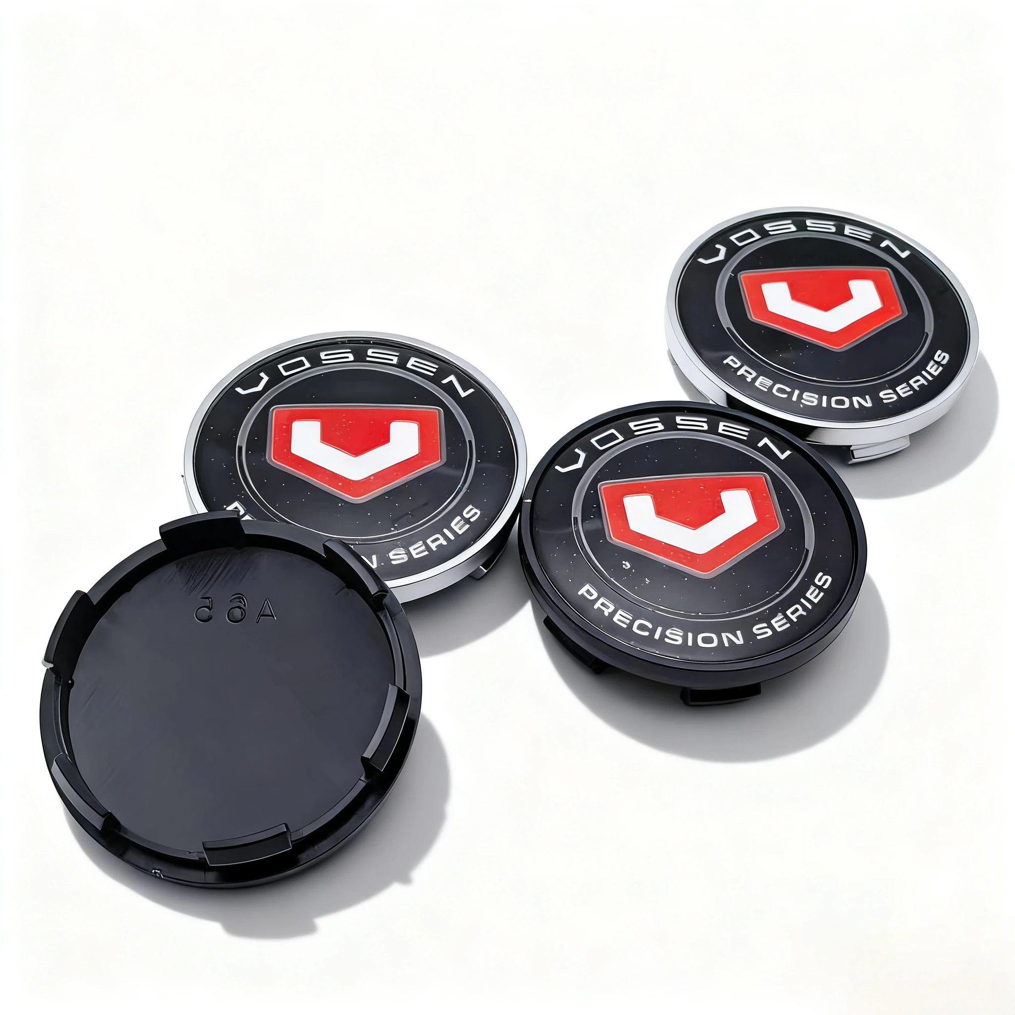 4 Uds Vossen Logo emblema tapas centrales de rueda de coche OD 65MM 59MM tapacubos de llanta cubierta Vossen ruedas insignia tapacubos reemplazar accesorios de coche