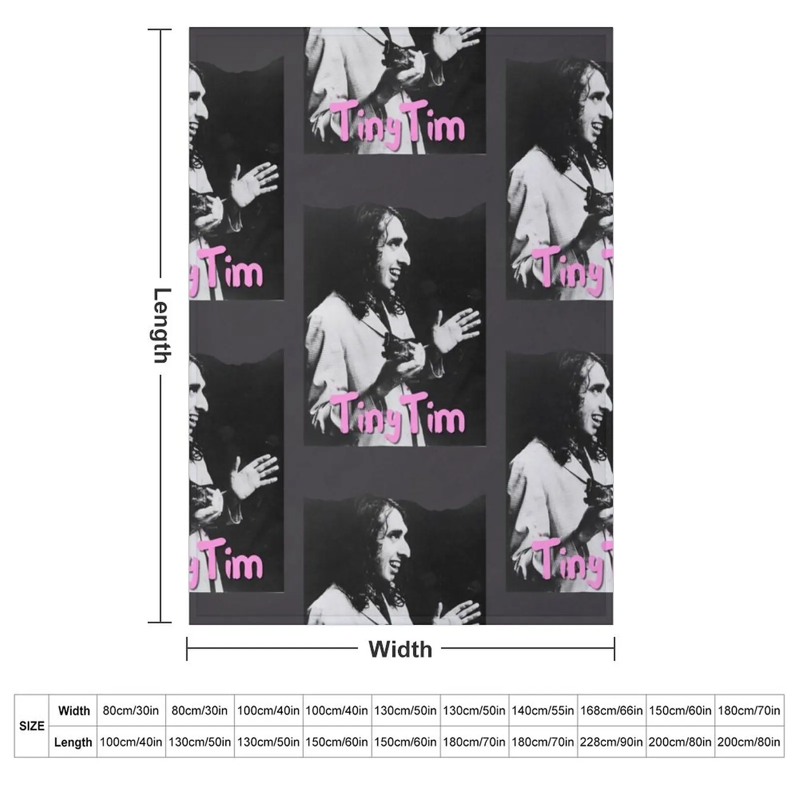 Tiny Tim Laughing - Herbert Khaury - Ukulele Throw Blanket Weighted Retros Shaggy Thin decorative Cute Plaid Blankets