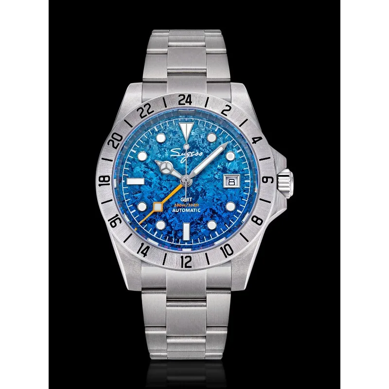 Customized watch GMT Two-time Automatic Mechanical Watch Men's Watch Titanium Alloy Dial Luminous Waterproof Men's Watch