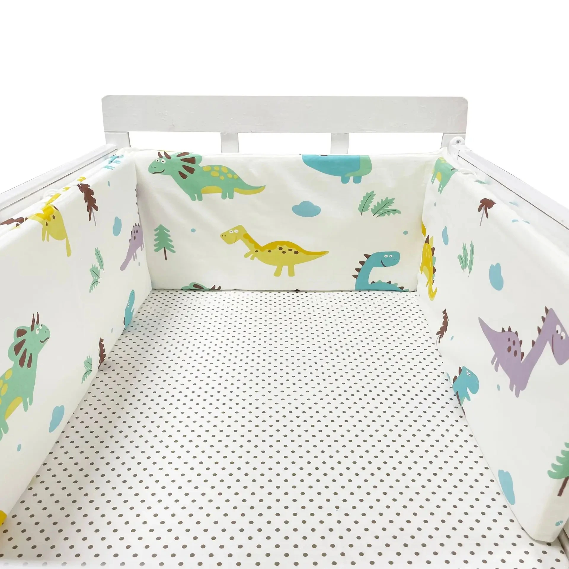 Nordic Stars Baby Bed Thicken Bumpers Zipper Design One-piece Crib Around Cushion Cot Protector Pillows 200*30 CM