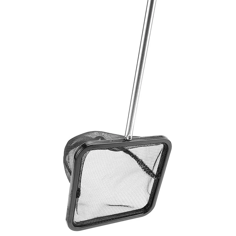 SMIEA Aquarium Fish Net with Extendable Stainless Steel Long Handle, Fine Mesh Fish Net for Fish Tank
