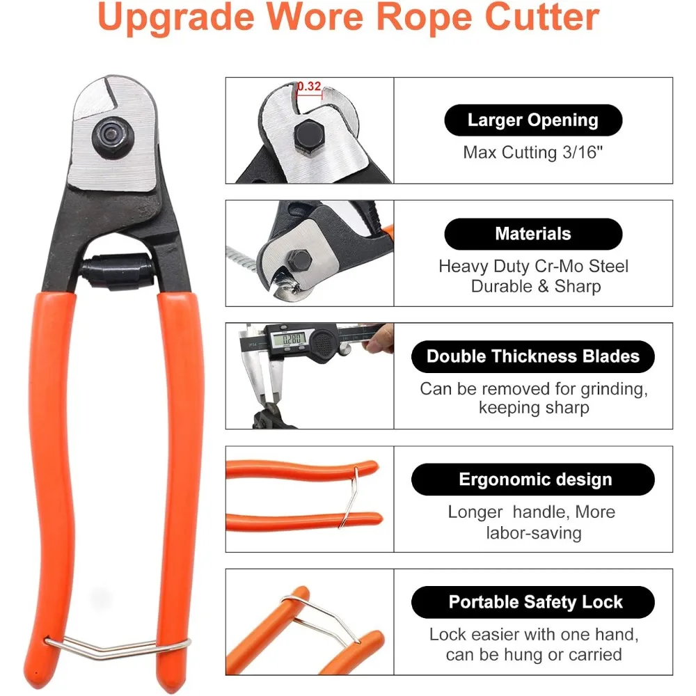 10 Ton Hydraulic Crimping Tool with 11 Dies & Cable Cutter for Wire Battery Terminal Railing Hardware