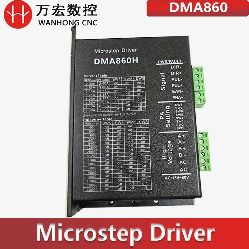 

Лидер продаж, драйвер шагового двигателя DMA860H для маршрутизатора с ЧПУ