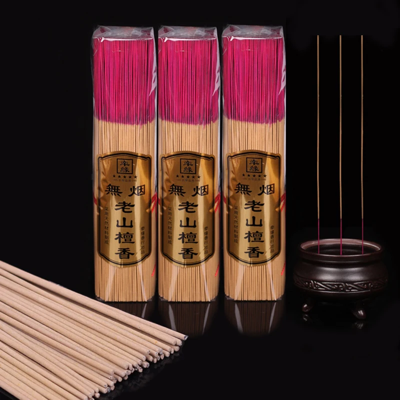 

Y Natural Smokeless Indian Laoshan Sandalwood Incense Sticks25.5/32.5/39cm Household Bring Wealth and Fortune Bamboo Joss Sticks