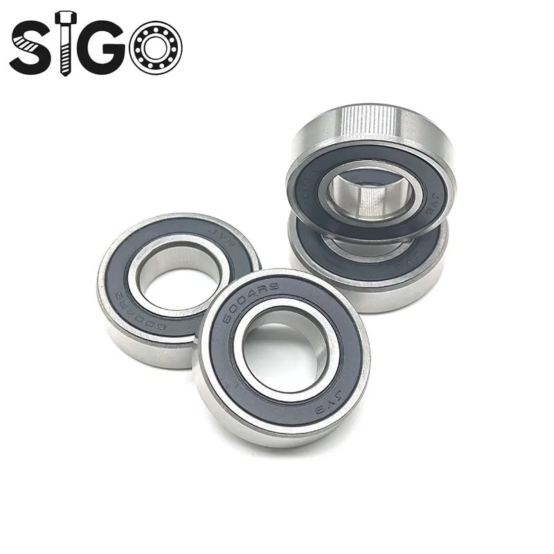 6004RS Bearing ABEC-7 (2PCS) 20*42*12 Mm Deep Groove 6004-2RS Ball Bearings 6004 180104 RS 6004 2RS EMQ Quality