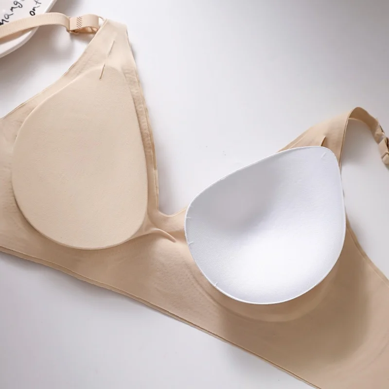 Nahtlose No-Show-BHs für Damen, drahtloser V-Ausschnitt, Bralette mit Leopardenmuster, herausnehmbare Polster, Sportunterwäsche, sexy Dessous, S-5XL – Detail 9