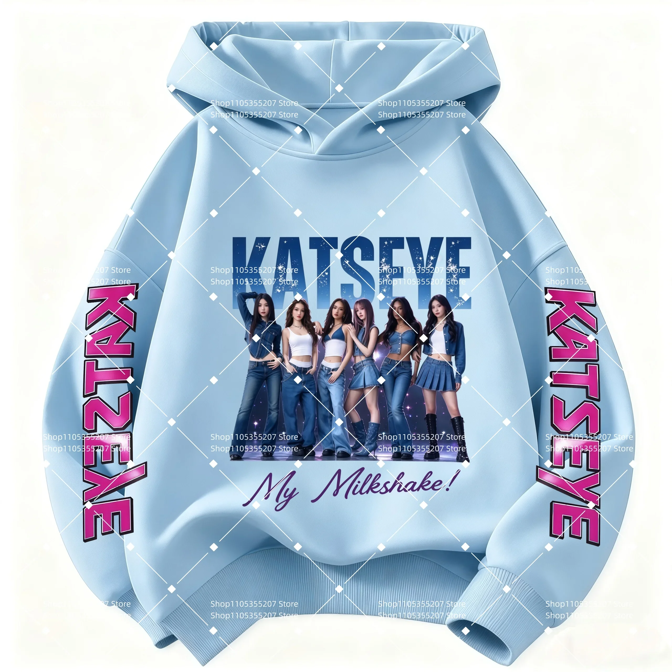 2026 New Kids Girls Katseye Better Together Graphic Hoodie, Long Sleeve Pullover Sweatshirt, Trendy Streetwear Tops