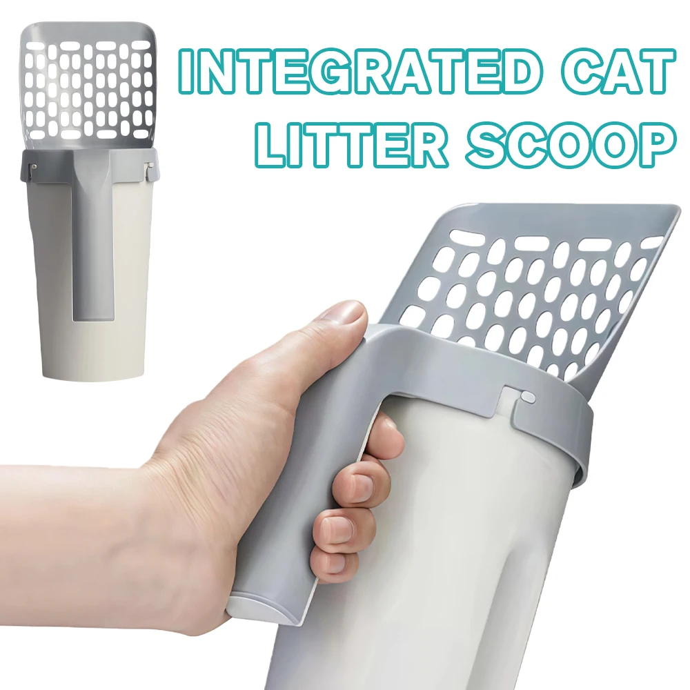 

Cat Litter Scoops with Bag Holder -Pet Litter Shovel for Easy Cleaning Filter Garbage Picker Cat Toilet Accessories Pet Supplies
