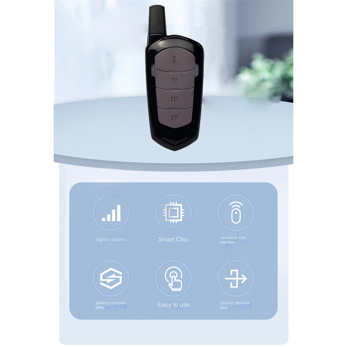 433MHZ Wireless Remote Control Cloning Duplicator, Learning Code Rf Transmitter,Garage Door Remote Control Handle