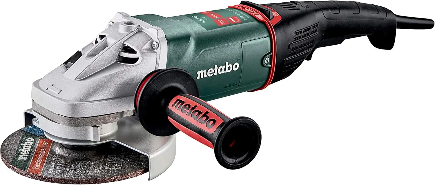 Metabo 7-Inch Angle Grinder, 8,450 Rpm, 15 Amp With Brake, Non-Locking Paddle Switch, Electronics, Made In Germany, Wepb 24-180