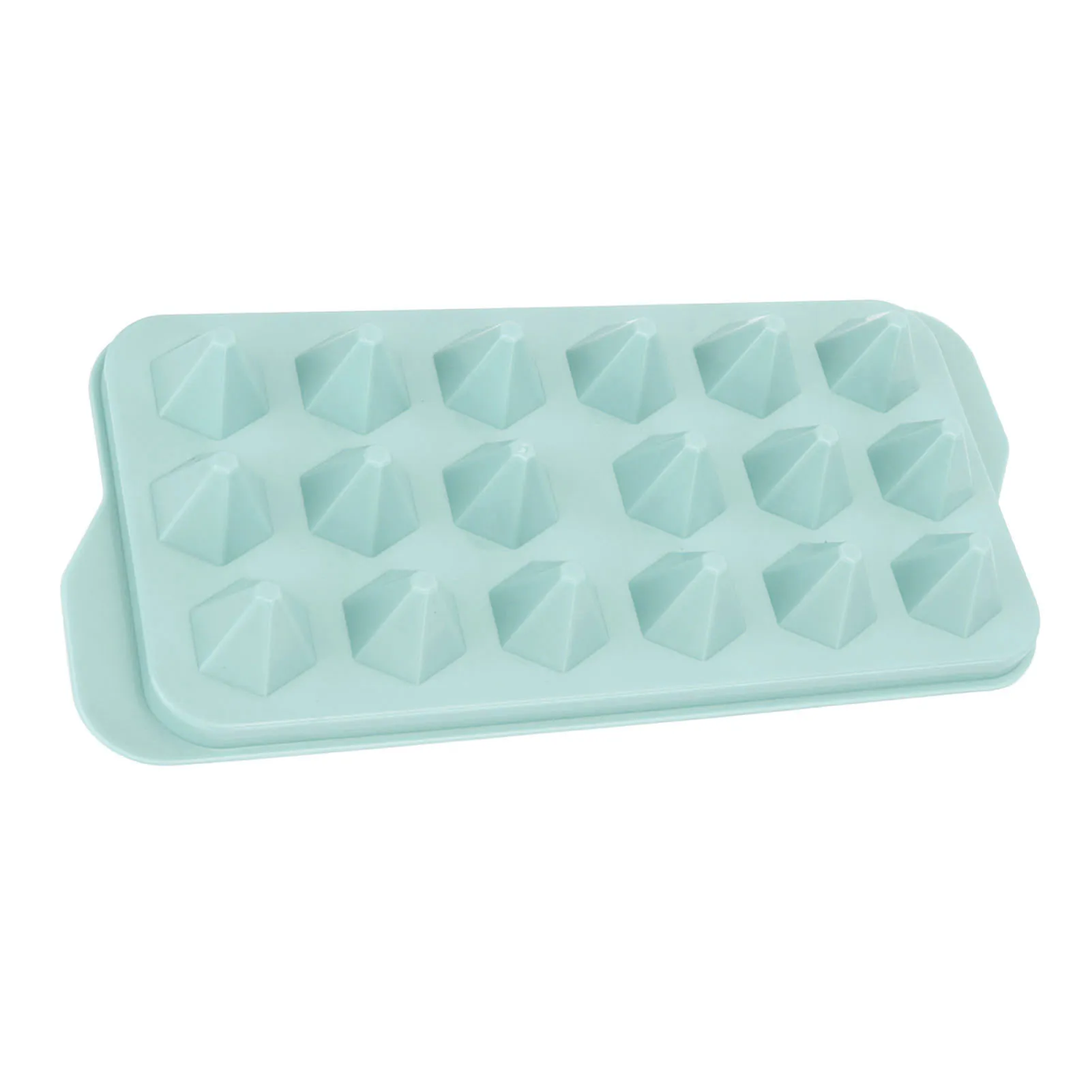 

Ice Cube Tray Easy Demoulding Ice Cube Mold Food Grade PP Ice Cube Maker with Lid Cute Ice Cube Tray for Refrigerator Diamond 18