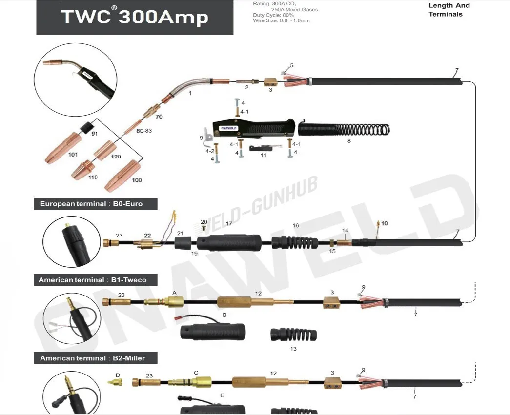 10 units of gas diffuser 54A suitable for MIG welding torches Tweco # 3/# 4 and Lincoln Magnum 300-450A-