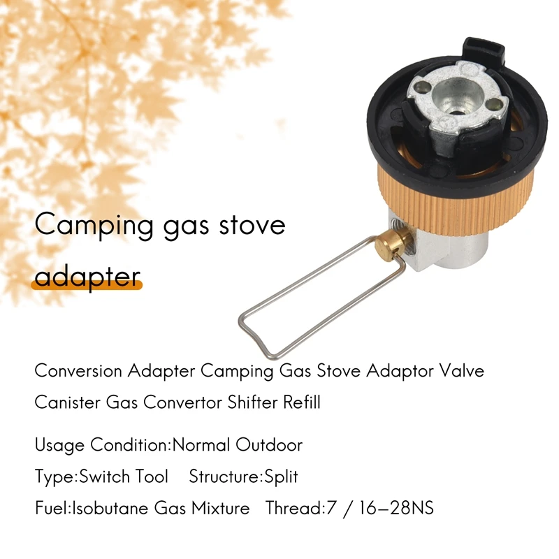 Adaptador de conversión para estufa de Gas de Camping, válvula de bote, convertidor de Gas, repuesto de palanca de cambios