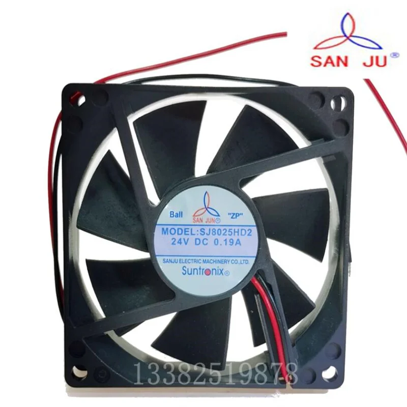 

SJ8025HD2 24 В 8025 двухпроводной шариковый вентилятор охлаждения