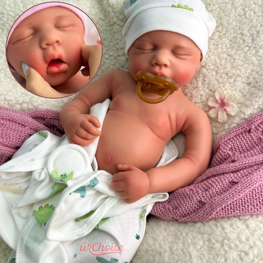 

Loulou с открытым ртом, 20 дюймов, силиконовая кукла ручной работы Reborn для маленьких девочек/мальчиков, реалистичная моющаяся мягкая приятная кукла для рождественского подарка