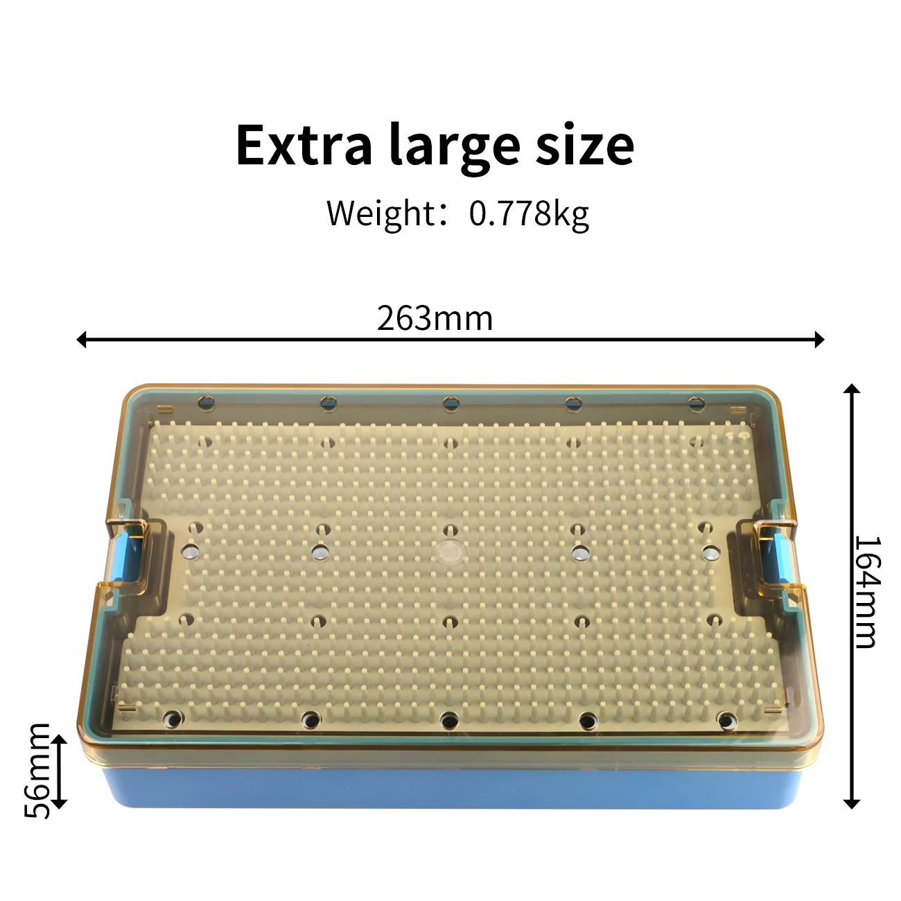 1pcs Silicone Sterilization Tray Box Autoclavable Disinfection Box for Holding Tools Ophthalmic/Dental Surgical Instrument