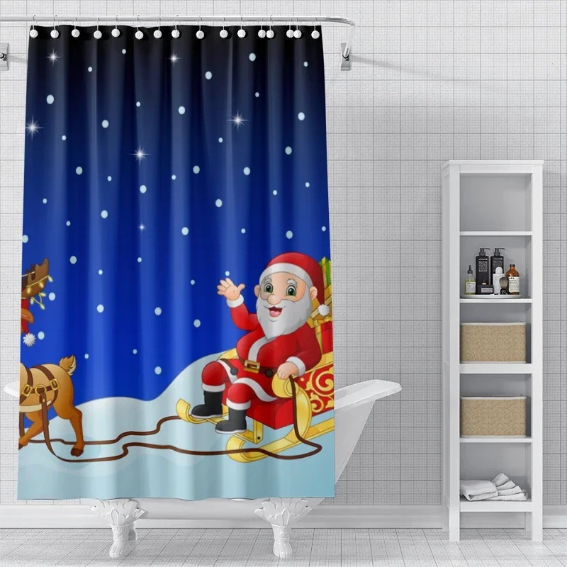 

Home decoration shower curtains for bathroom waterproof curtain fabric Modern Nordic style Living Room Merry Christmas wintXT6@！