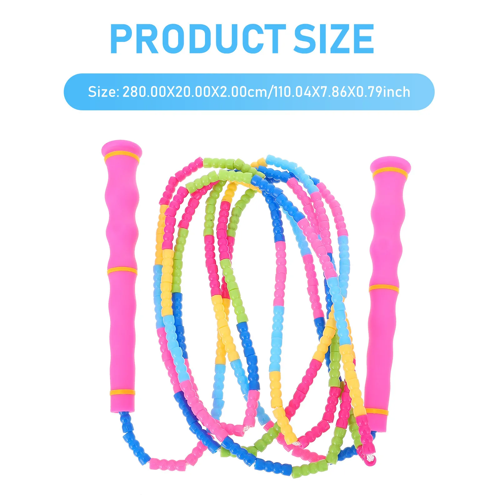 TPU Beaded Skipping Rope – Adjustable Lightweight Jump Rope for Adults, Indoor & Outdoor Fitness Exercise