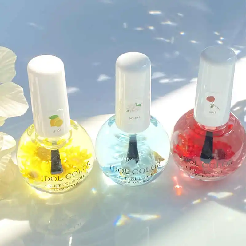 15ml 네일 영양 오일 과일/꽃 향 네일 연화 영양 트리트먼트 큐티클 리바이탈라이저 오일 네일 폴리쉬 영양 보습