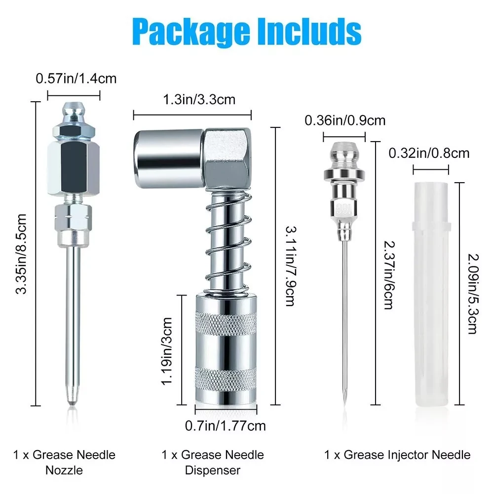 90 Degree Grease Needle Dispenser Grease Nipple For Automotive Industrial Use Lubrication Set With 90 Degree Grease Needle