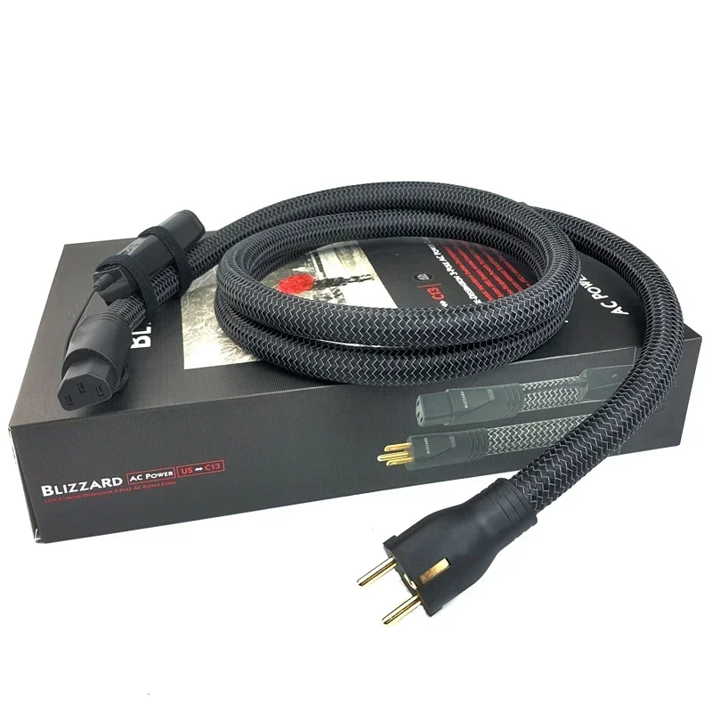 Blizzard Power Cable High-Purity True-Concentric HiFi Audio AC Power Cord 15A US / EU Schuko Power Plug with Packaging Box