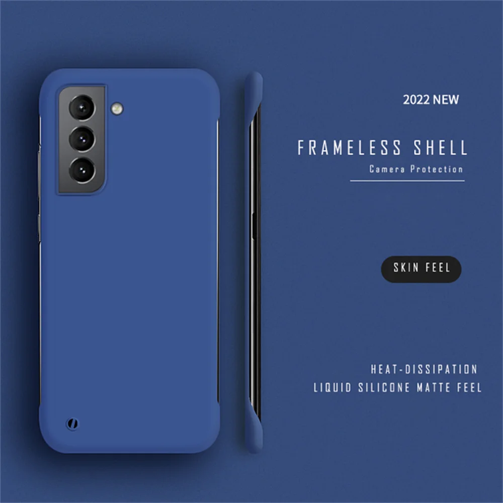 حافظة صلبة رفيعة بدون إطار لهواتف سامسونج جالاكسي S20 S22 S23 S21 FE Ultra S10 نوت 20 Ultra نوت 10 Plus حافظة غير لامعة