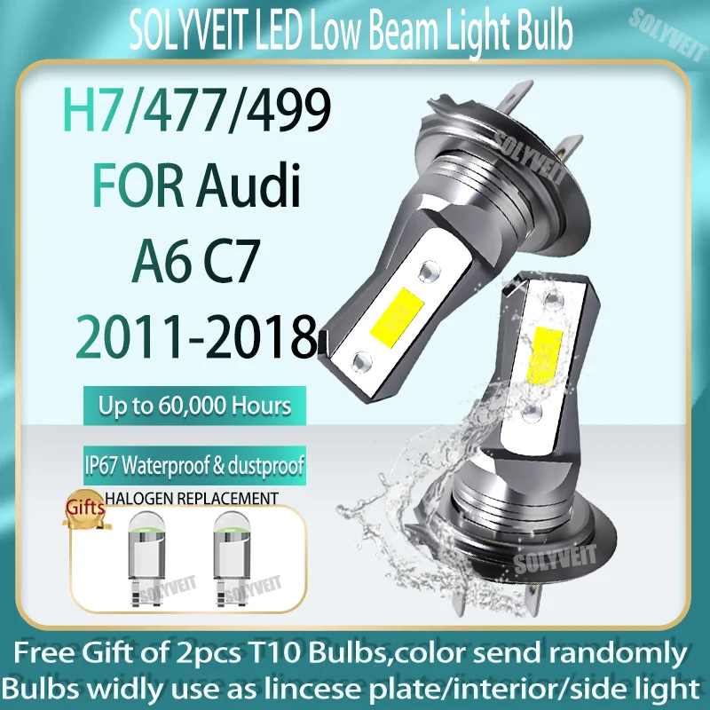 

Fast-illuminating 6000K Low beam with advanced cooling Car LED light For Audi A6 C7 2011 2011 2012 2013 2014 2015 2016 2017 2018