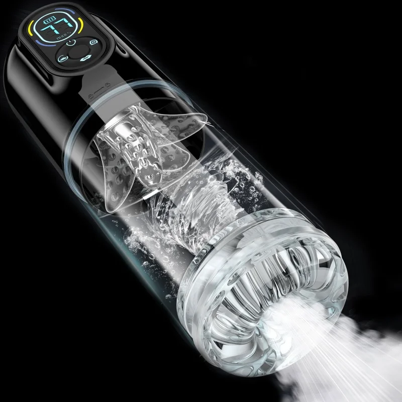 Remote Control Wet Pussy Vagina Sex Toy for Men Realistic Tight Sucking Vibrating Rotating Auto Stroker Machine with App Control