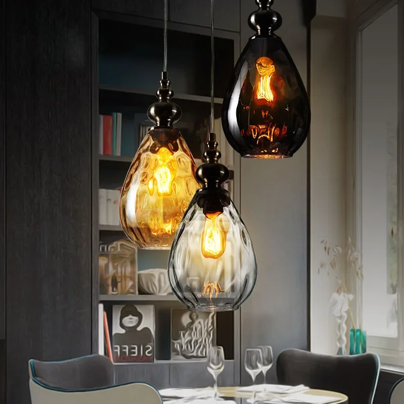 Imagem -03 - Modern Nordic Glass Pendant Light Iluminação Interior Candelabro de Mesa de Jantar Home Decor Lamp For Bedroom Luzes de Teto