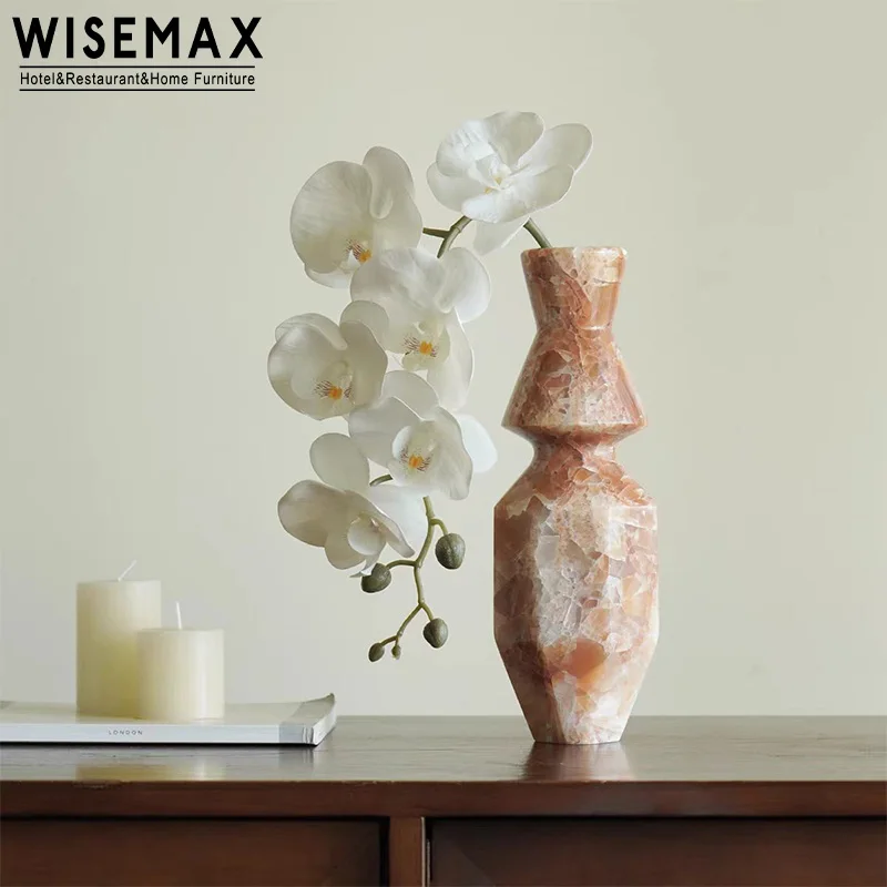 Мебель WISEMAX: Современный креативный декор для дома, аксессуары с мраморной отделкой, уникальная настольная ваза для цветов в гостиную