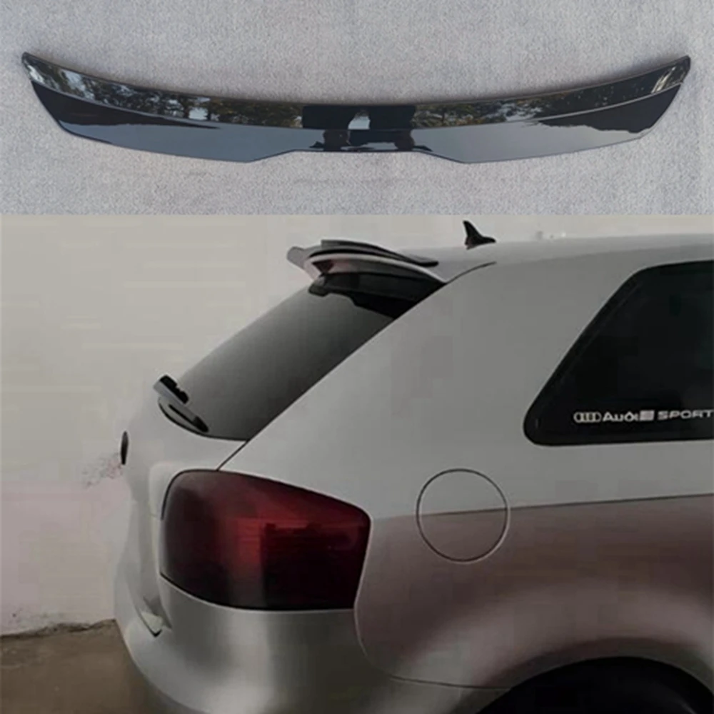 Czarny błyszczący ABS Maxton Style tylne skrzydło spojlera Lip Body Kit dla Audi A3 8P 8P FL 2003-2012 Hatchback tylna owiewka Tuning samochodu