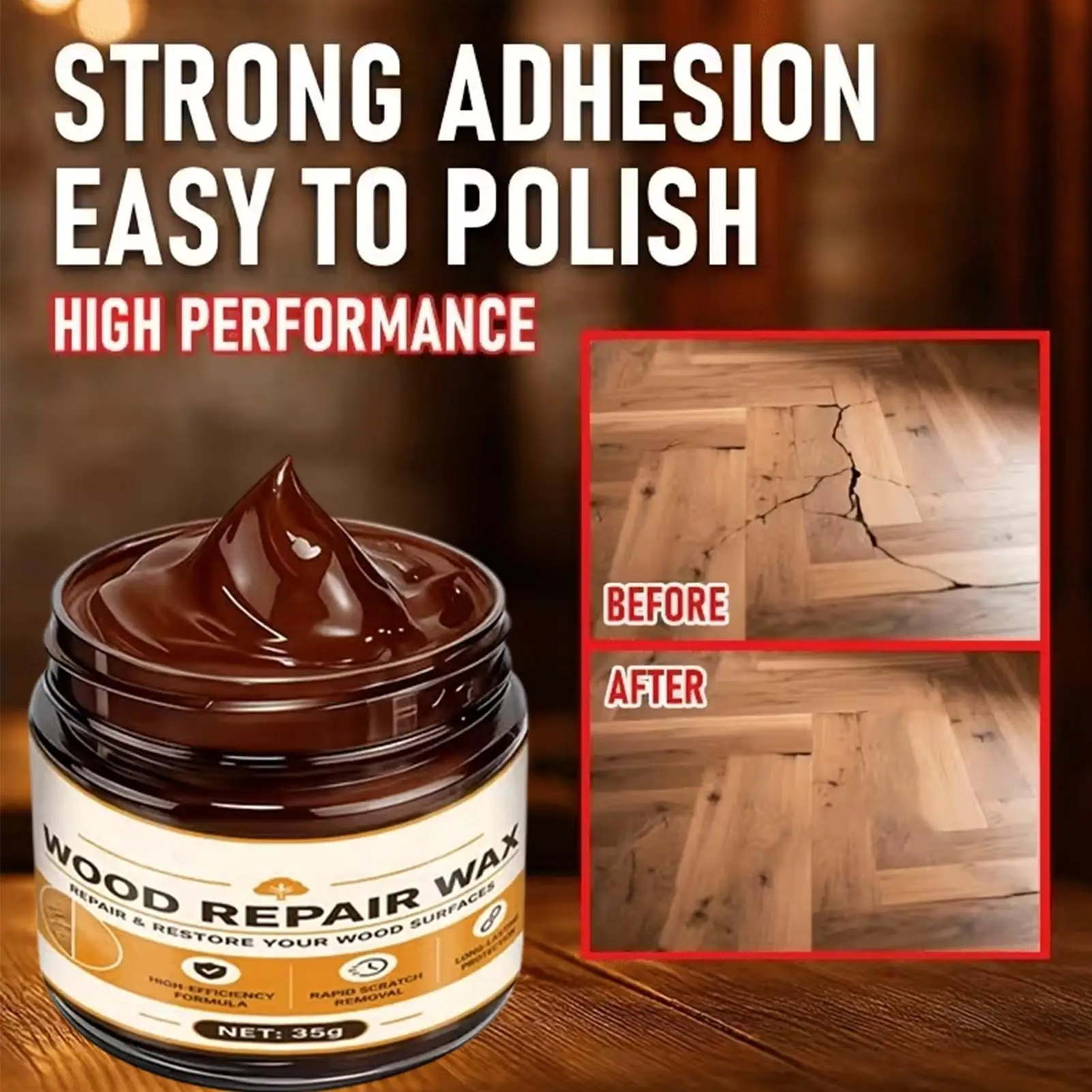 Multipurpose Wooden Furnitures Scratch Repair Agent Damage Repairs Cream Furniture Refinishing Paint Scratch Filler Repair Paste