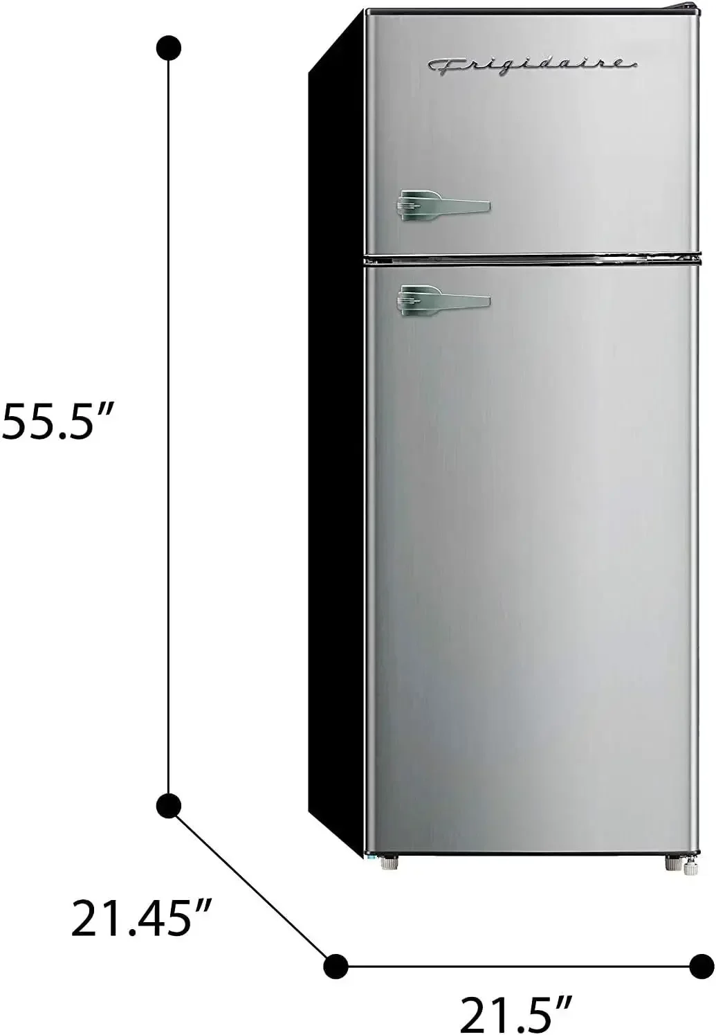 2-door apartment size refrigerator with freezer combination, 7.5 cubic feet