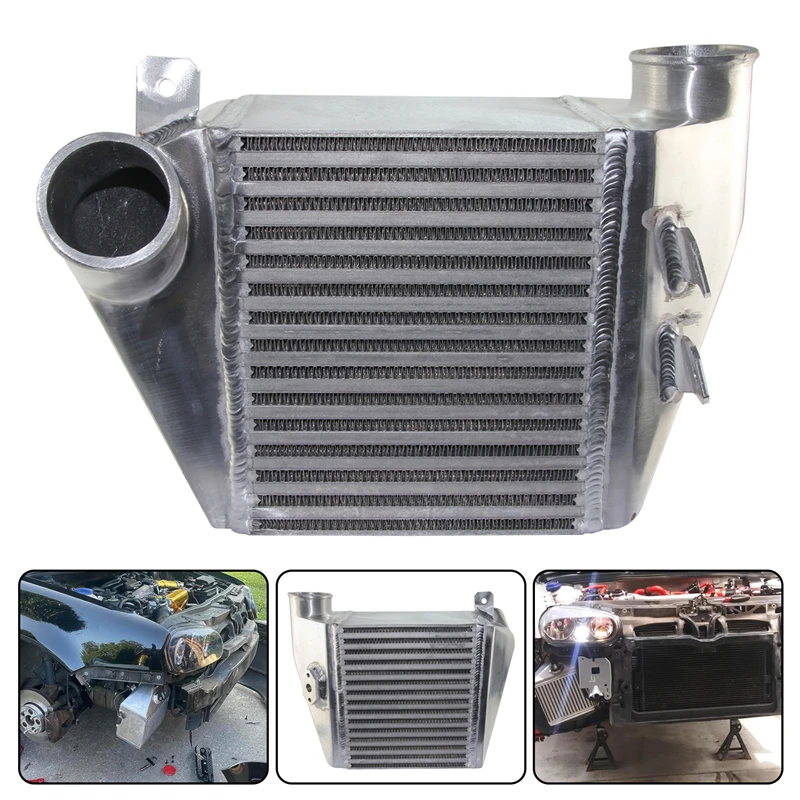 Black/Silver Bolt-On Side Mount Intercooler Fits For VW  Jetta Golf GTI MK4 1.8t 02-05 Turbo Aluminum